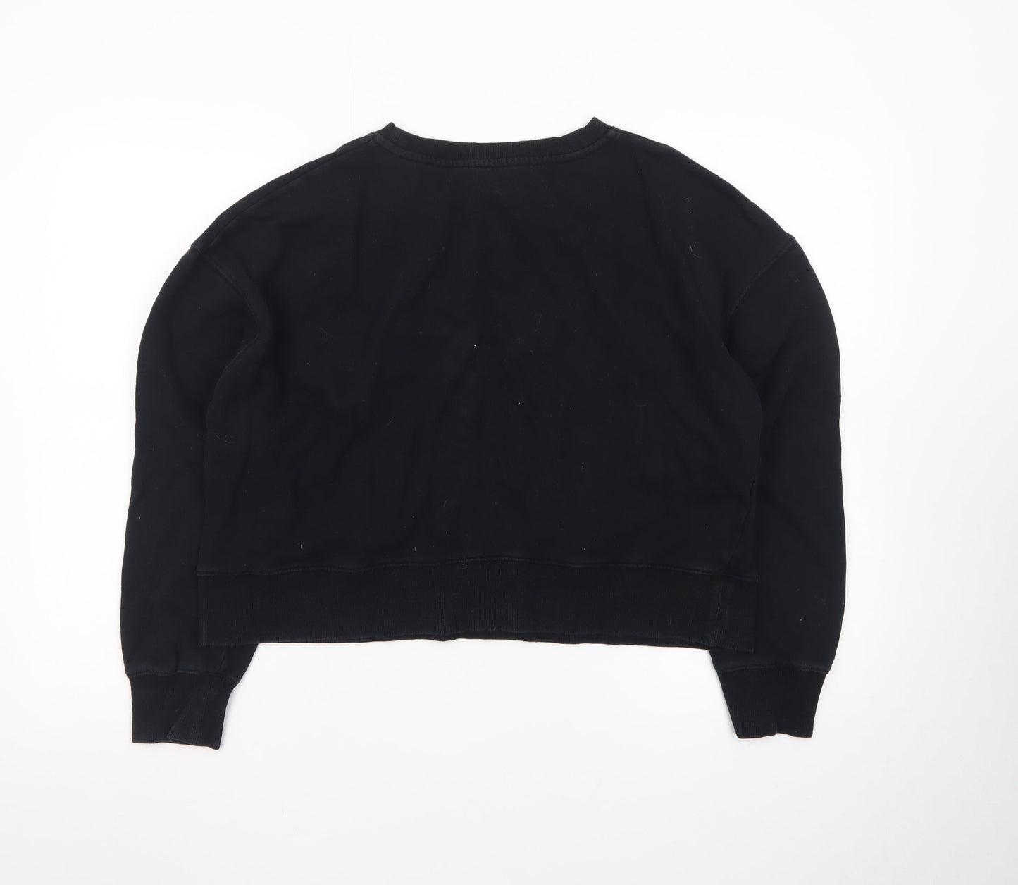 Hush Womens Black L Sweatshirt Crew Neck Pullover Casual Loungewear