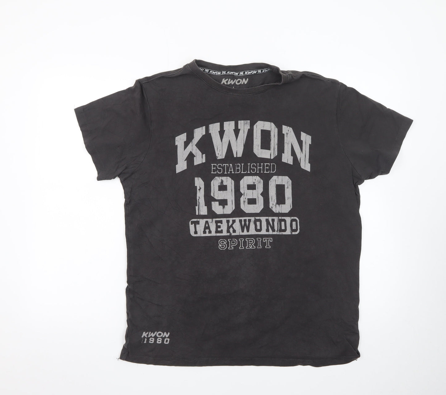 KWON Men’s Black Taekwondo Spirit Graphic T-Shirt Size L
