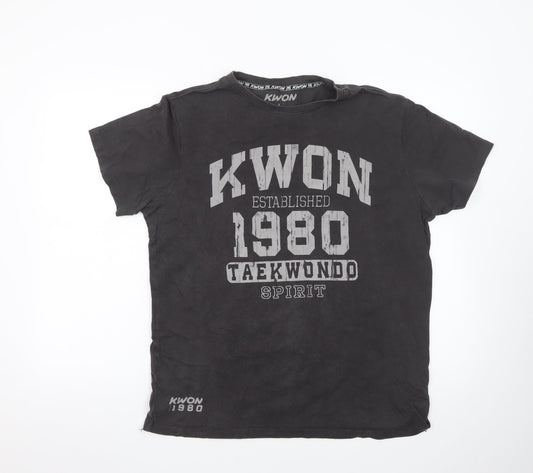 KWON Men’s Black Taekwondo Spirit Graphic T-Shirt Size L