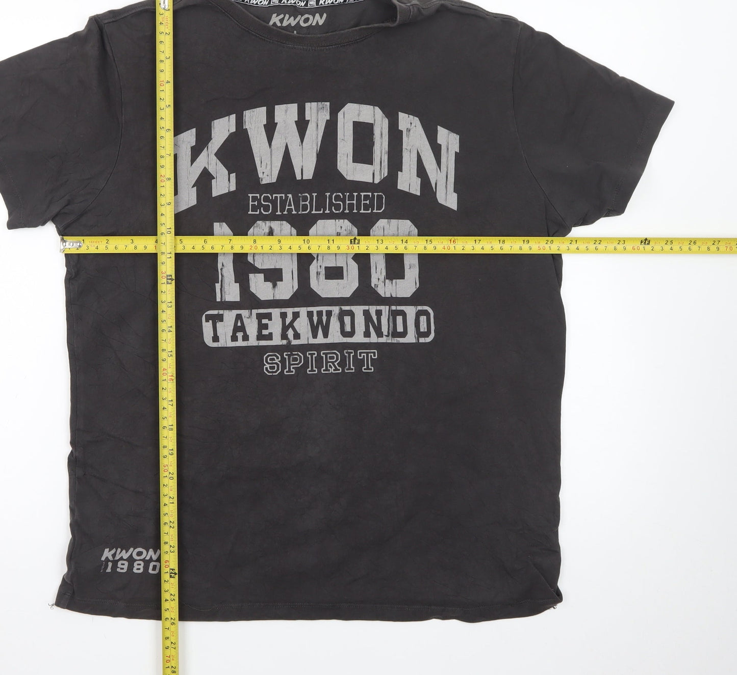 KWON Men’s Black Taekwondo Spirit Graphic T-Shirt Size L