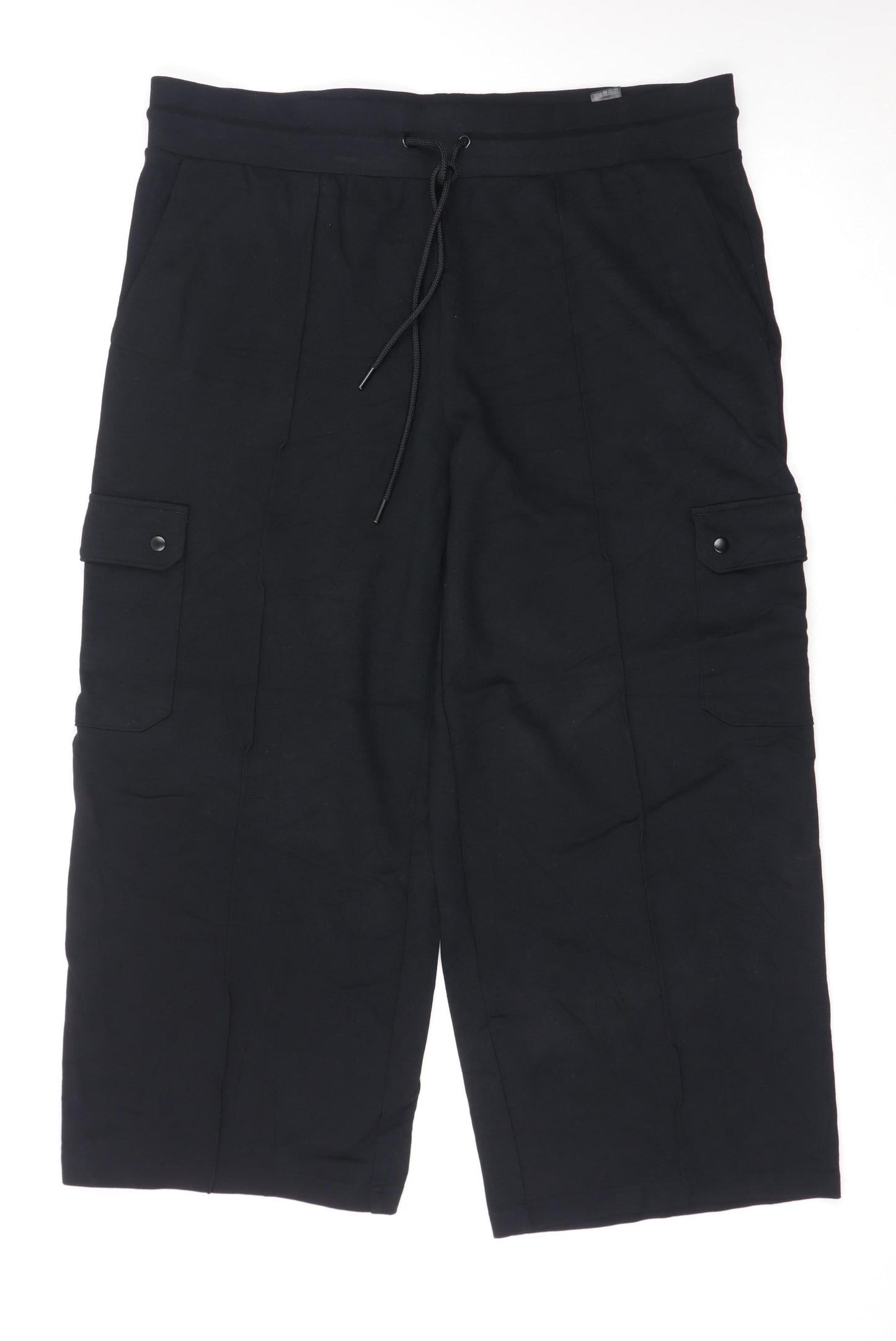 Marks and Spencer Women Black Size 20 Short Cargo Trousers