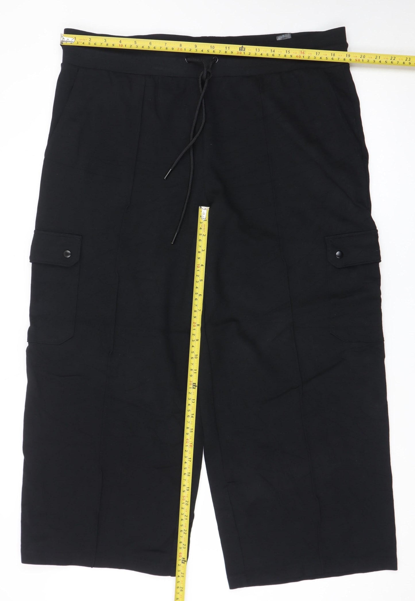 Marks and Spencer Women Black Size 20 Short Cargo Trousers