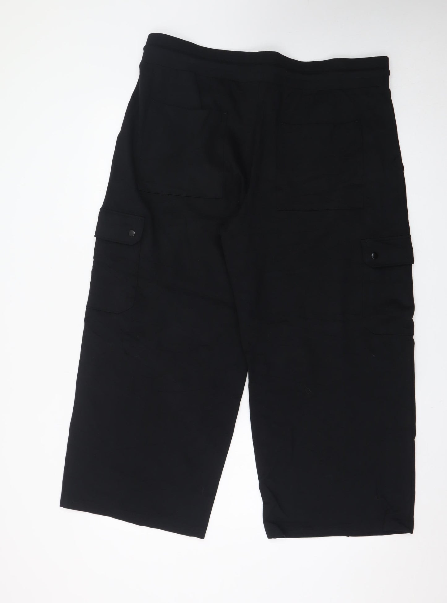 Marks and Spencer Women Black Size 20 Short Cargo Trousers