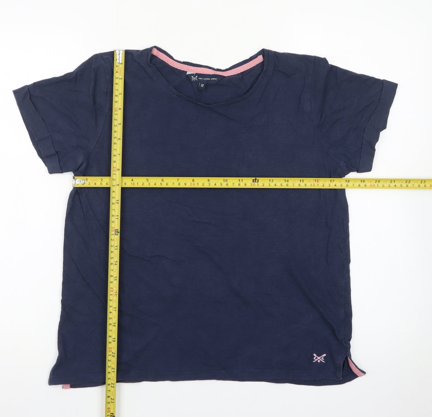 Crew Clothing Company Women’s Blue Cotton T-Shirt Size 12