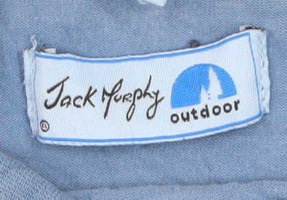 Jack Murphy Women Blue Roll Neck Long Sleeve Cotton Top Size 18