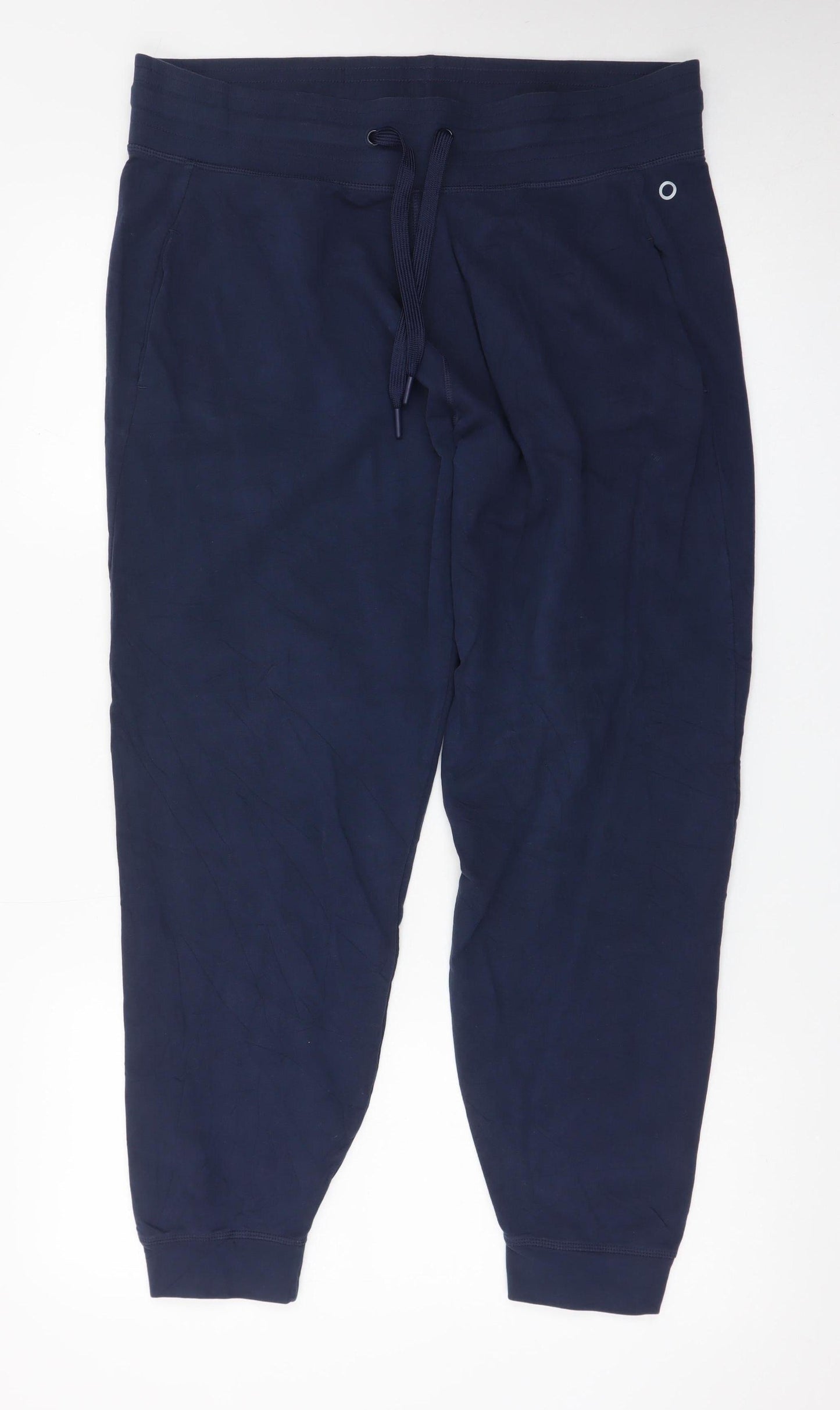 Marks and Spencer Men's Blue Cotton Joggers Size 16 Regular Fit