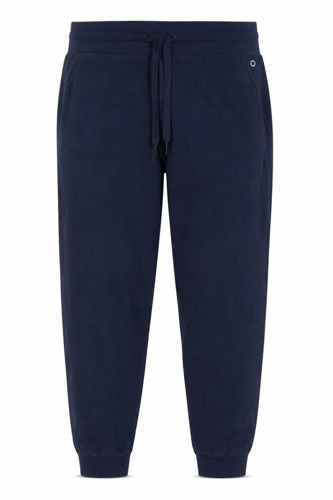 Marks & Spencer Men's Blue Cotton Joggers Size 16 Regular Fit