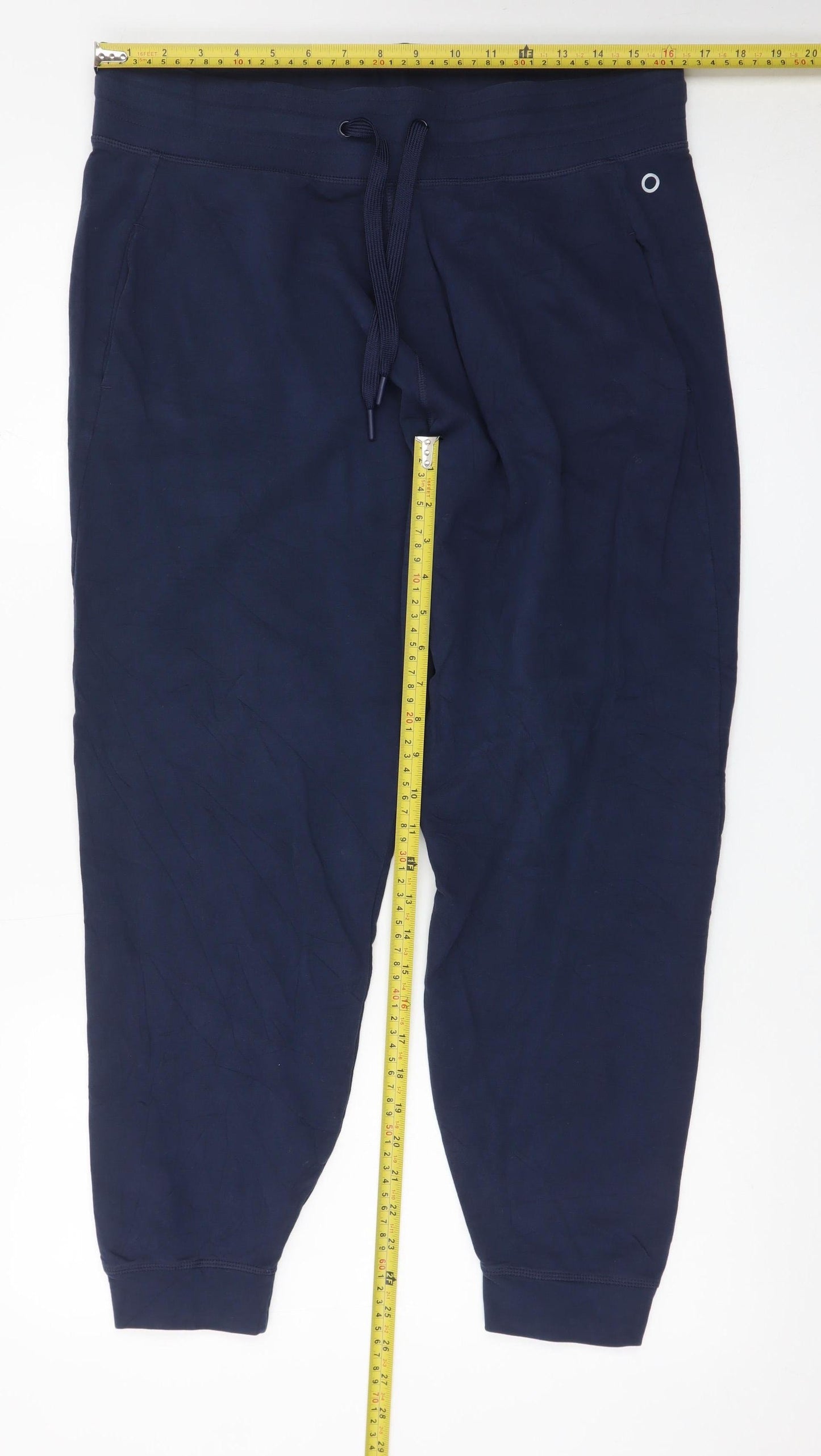 Marks and Spencer Men's Blue Cotton Joggers Size 16 Regular Fit