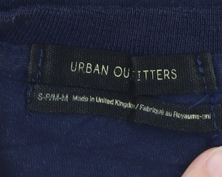 Urban Outfitters Women Blue Cropped Long Sleeve T-Shirt S