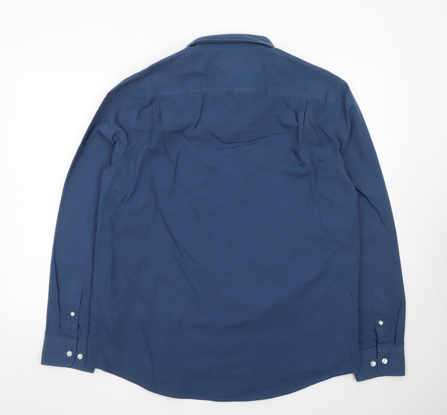 Original Penguin by Munsingwear Men's Blue Heritage Slim Fit Dress Shirt XL