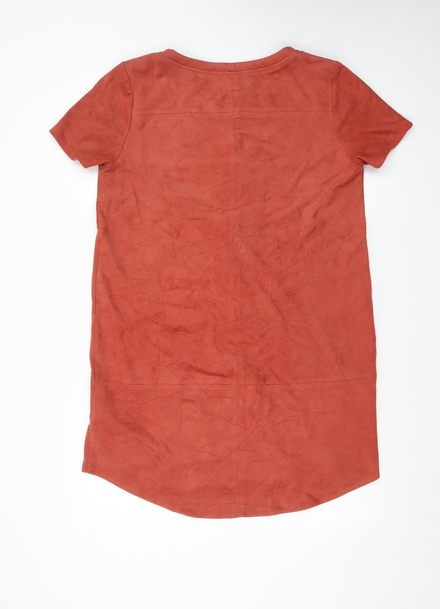 MINKPINK Women’s Brown Short Sleeve Suede T-Shirt Dress Size M
