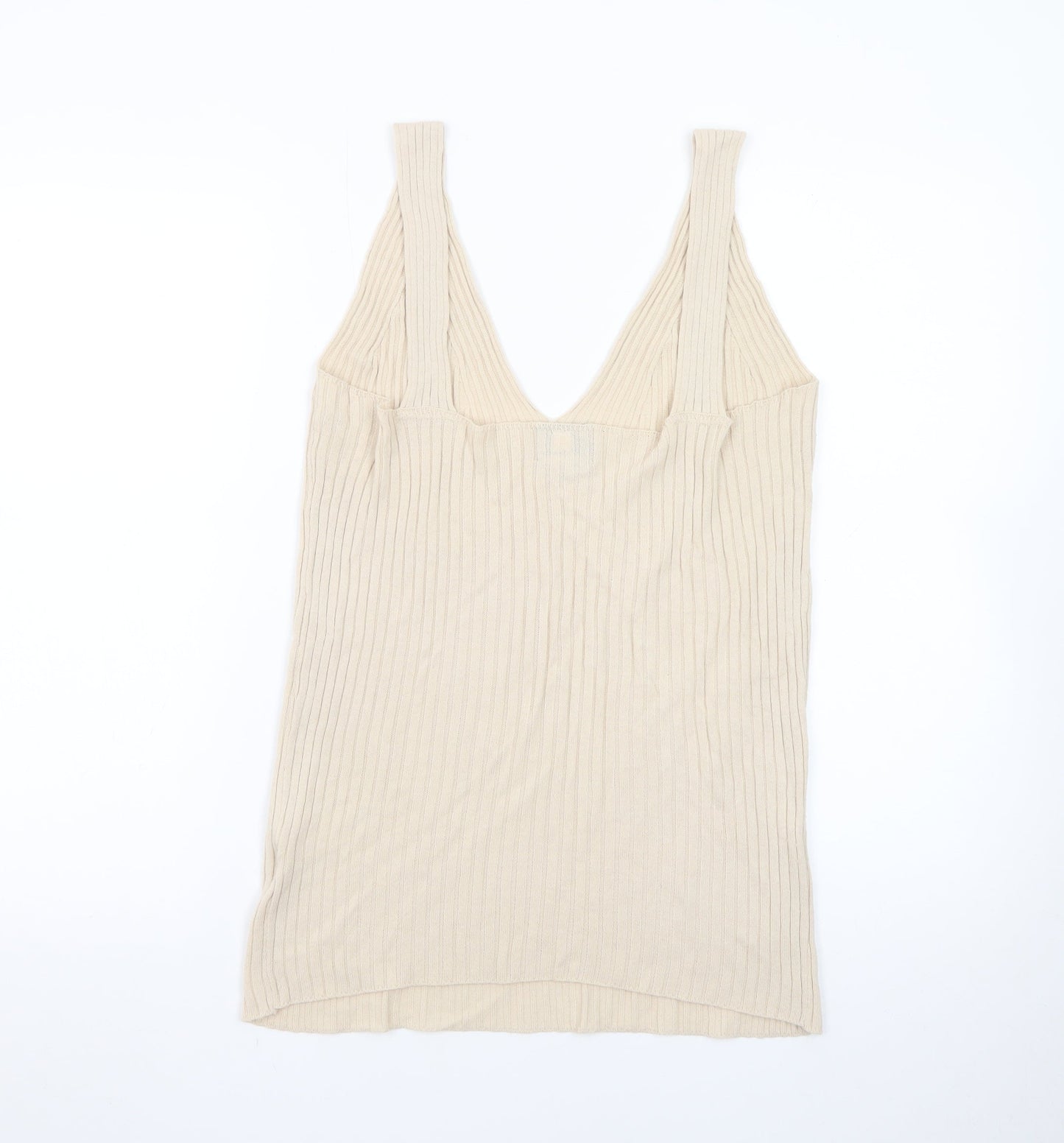 ASOS DESIGN Women’s Beige Knit Ribbed Maternity Tank Top Size 14