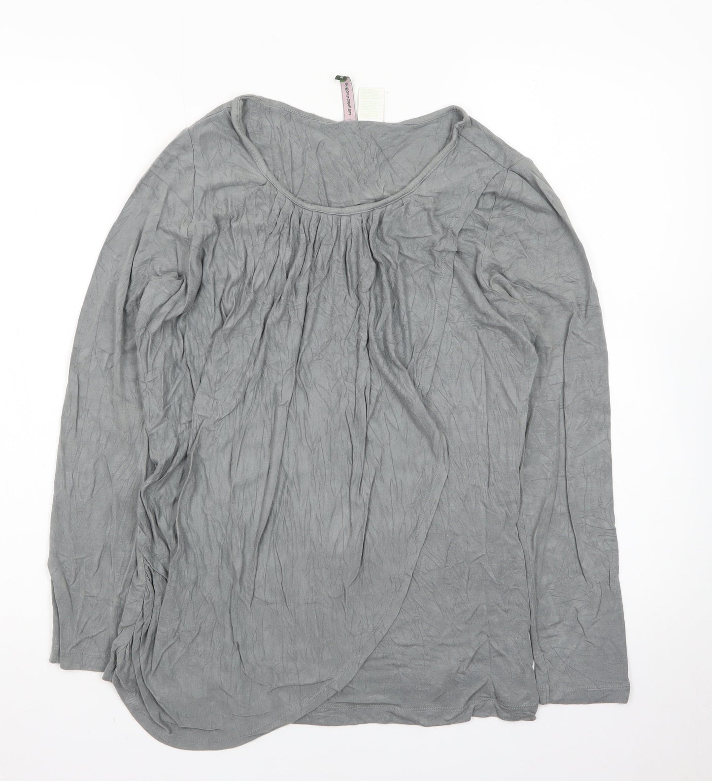 Mothers en Vogue Women Grey Maternity Tunic Blouse Size M