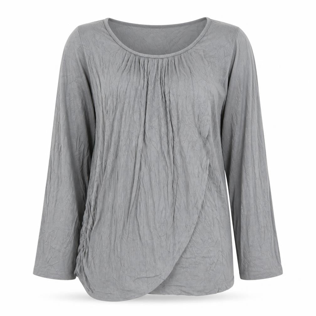 Mothers en Vogue Women Grey Maternity Tunic Blouse Size M