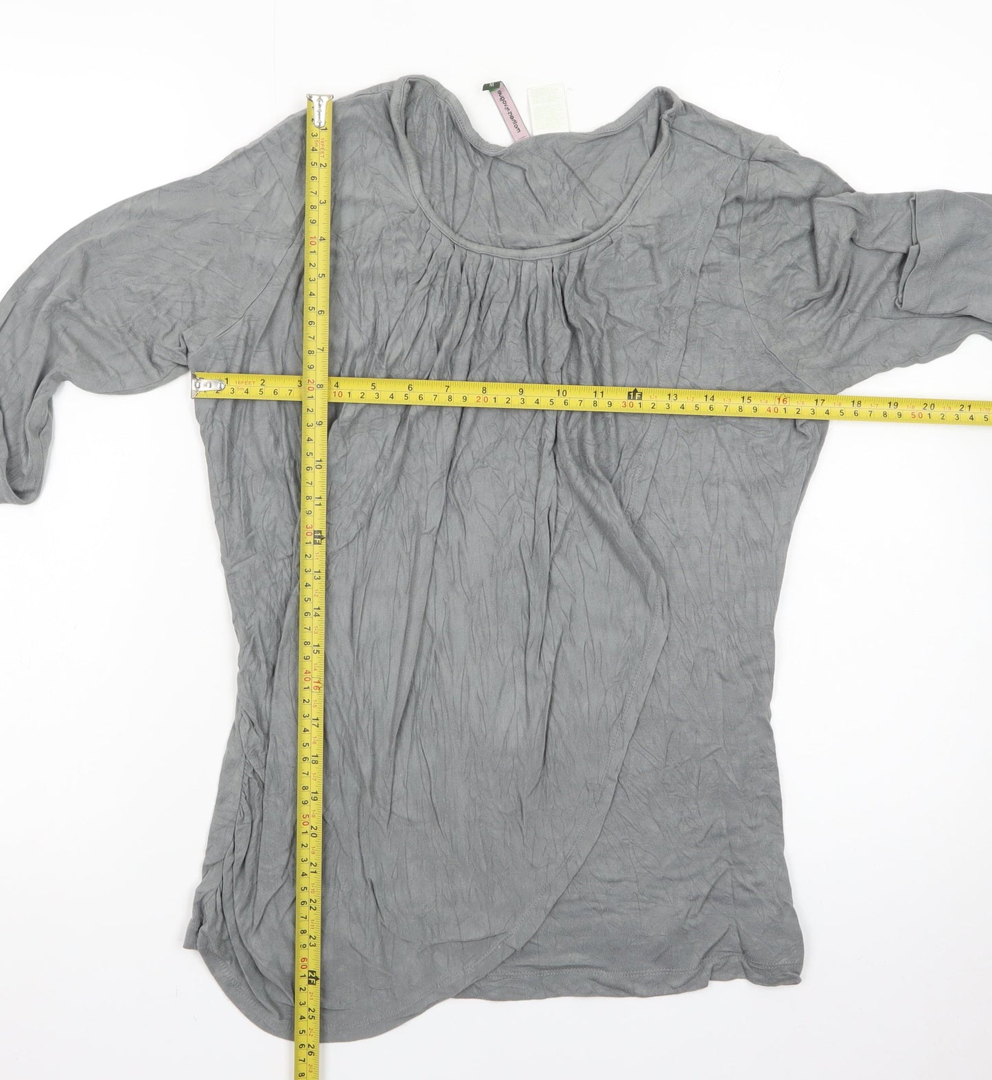Mothers en Vogue Women Grey Maternity Tunic Blouse Size M