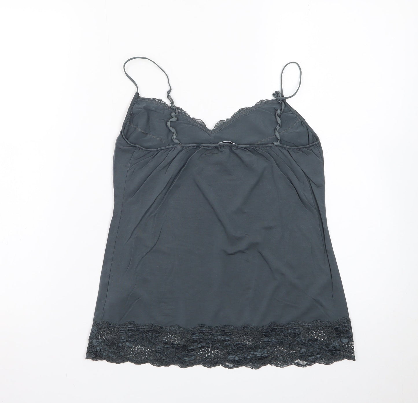 Jigsaw Women's Grey Lace Camisole Top Size S Modal Blend