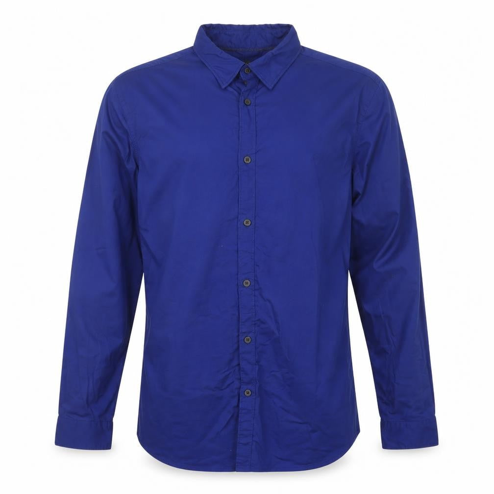 Marks & Spencer Men's Blue Slim Fit Stretch Dress Shirt M