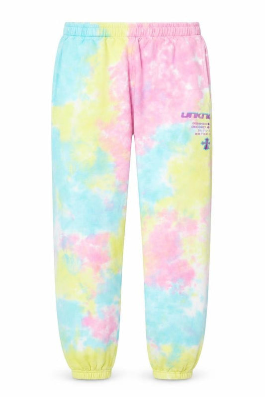 Unknown Women’s Multicoloured Tie-Dye Joggers Size M Elastic Waist