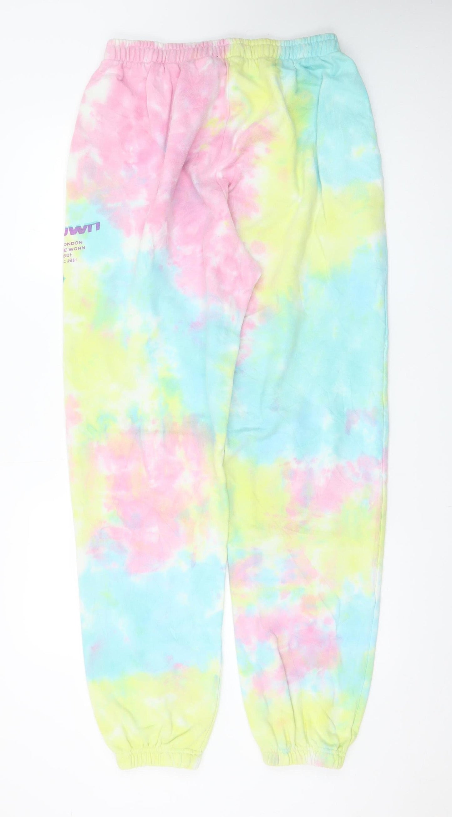 Unknown Women’s Multicoloured Tie-Dye Joggers Size M Elastic Waist