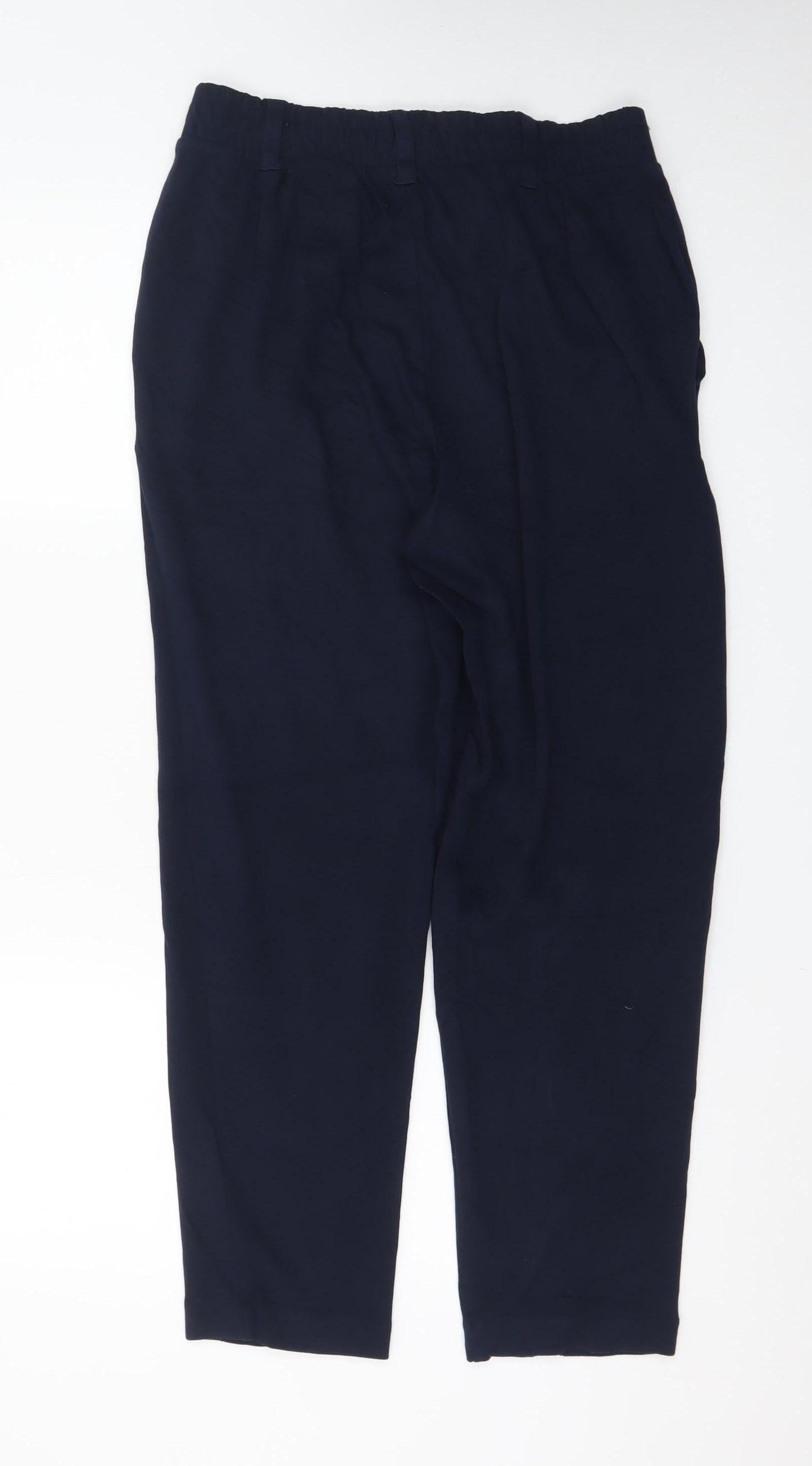 Lands' End Men's Blue Chino Trousers M Regular Fit Straight Leg