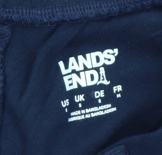 Lands' End Men's Blue Chino Trousers M Regular Fit Straight Leg