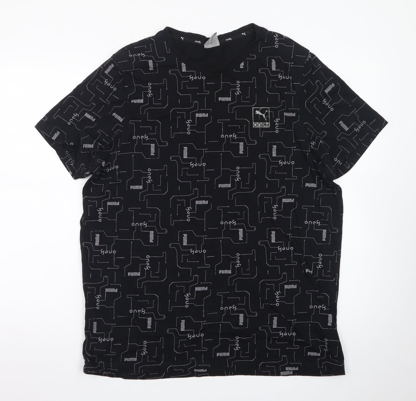 Puma Men's Black XL Graphic Print Crew Neck Short Sleeve T-Shirt