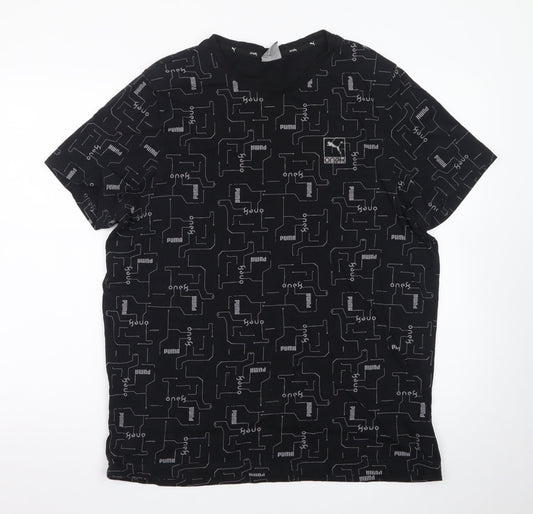 Puma Men's Black XL Graphic Print Crew Neck Short Sleeve T-Shirt