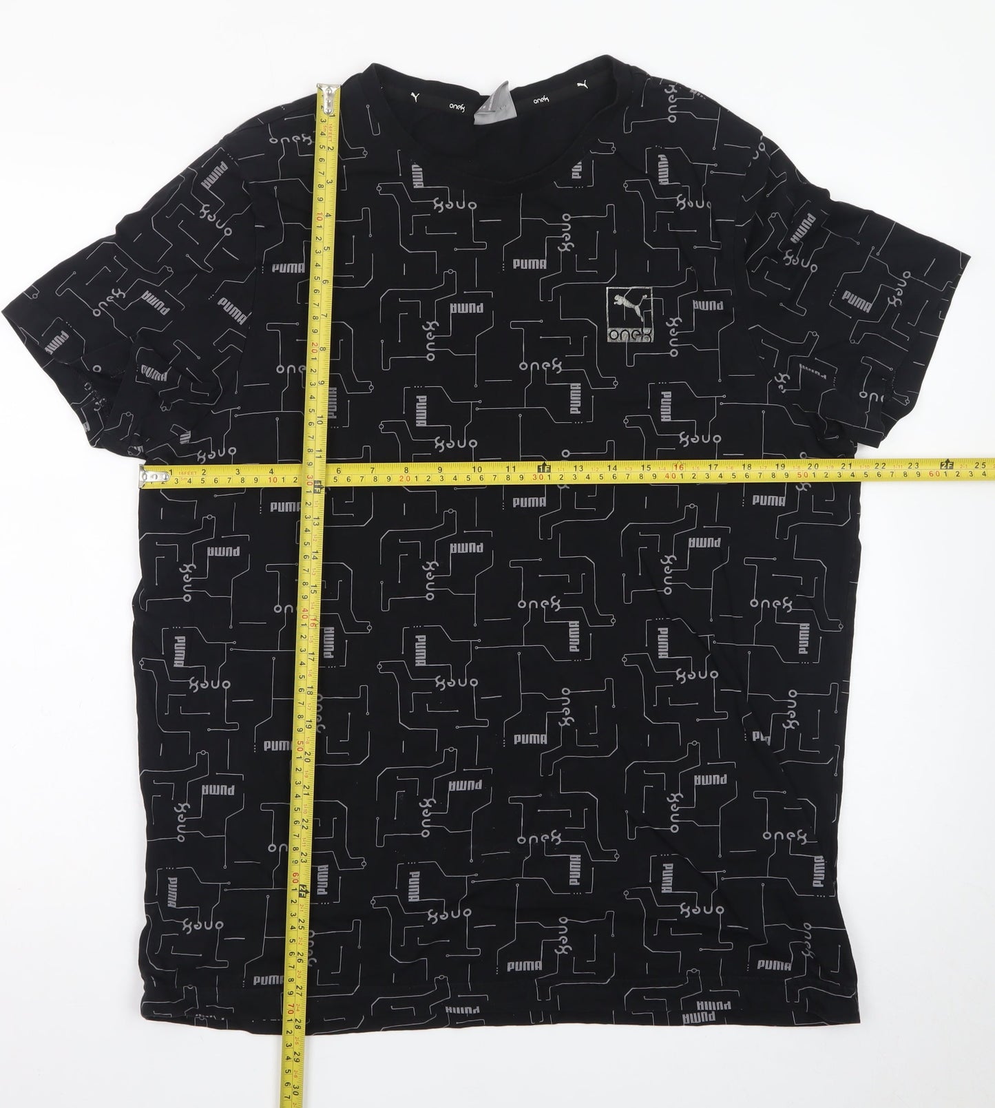 Puma Men's Black XL Graphic Print Crew Neck Short Sleeve T-Shirt