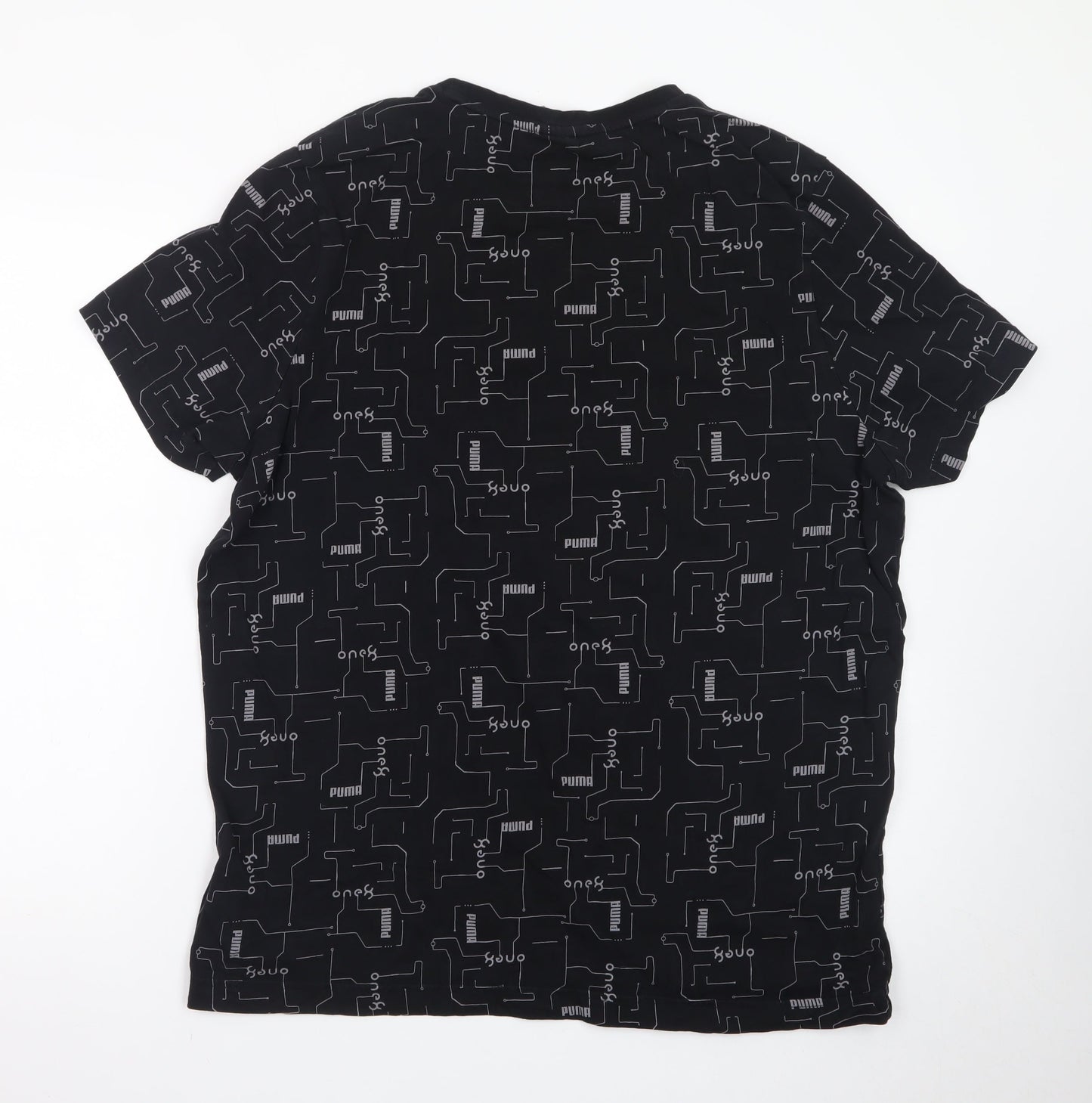 Puma Men's Black XL Graphic Print Crew Neck Short Sleeve T-Shirt