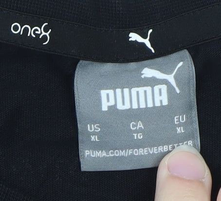 Puma Men's Black XL Graphic Print Crew Neck Short Sleeve T-Shirt