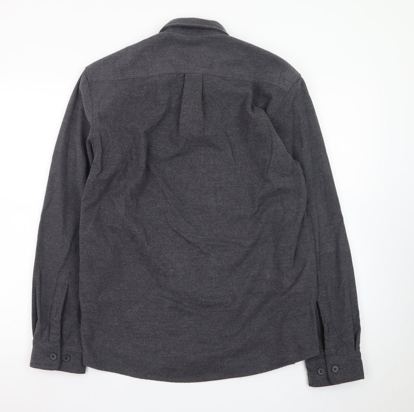 Native North Men's Grey Wool Shirt Jacket Size M Casual Flannel Style