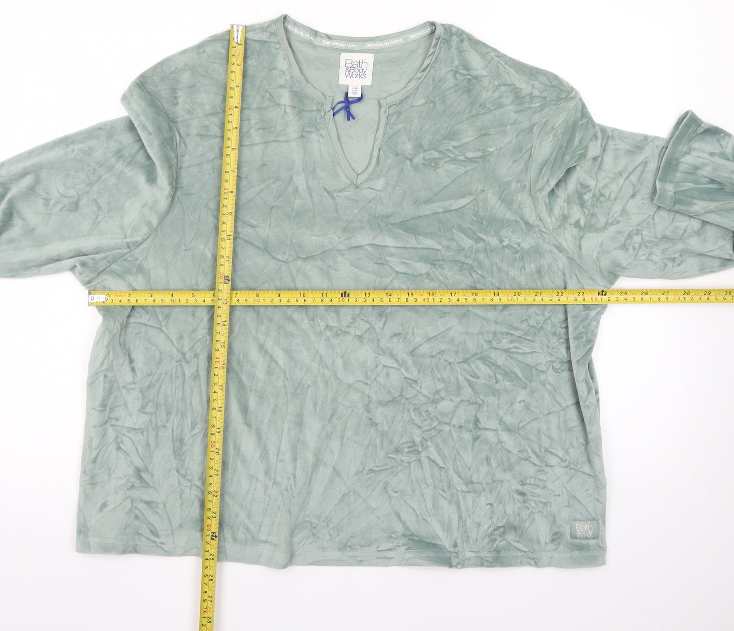 Bath & Body Works Women Green Velour Long Sleeve Nightshirt UK 20