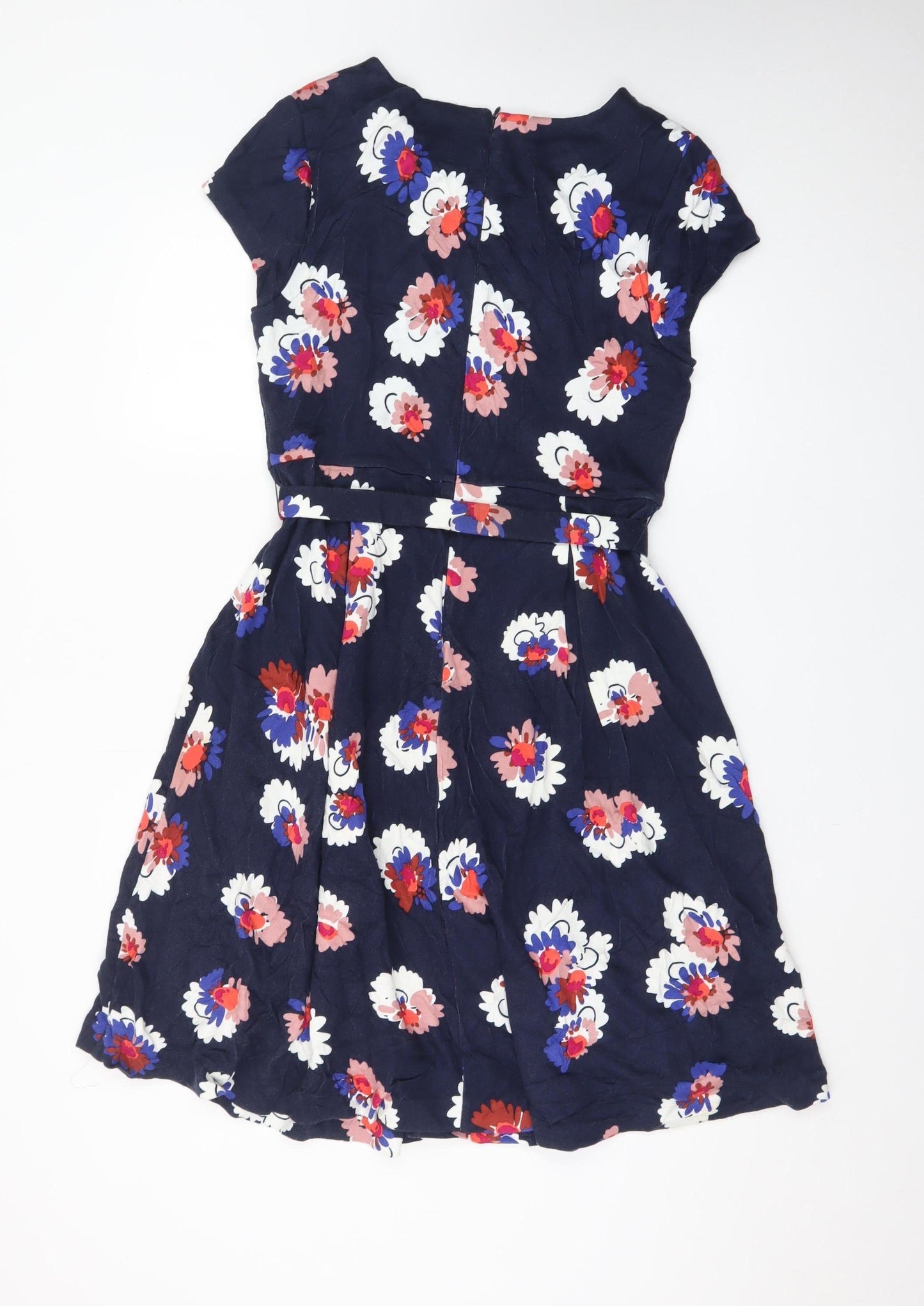 Boden Women Blue Floral Fit & Flare Knee Length Dress Size 12