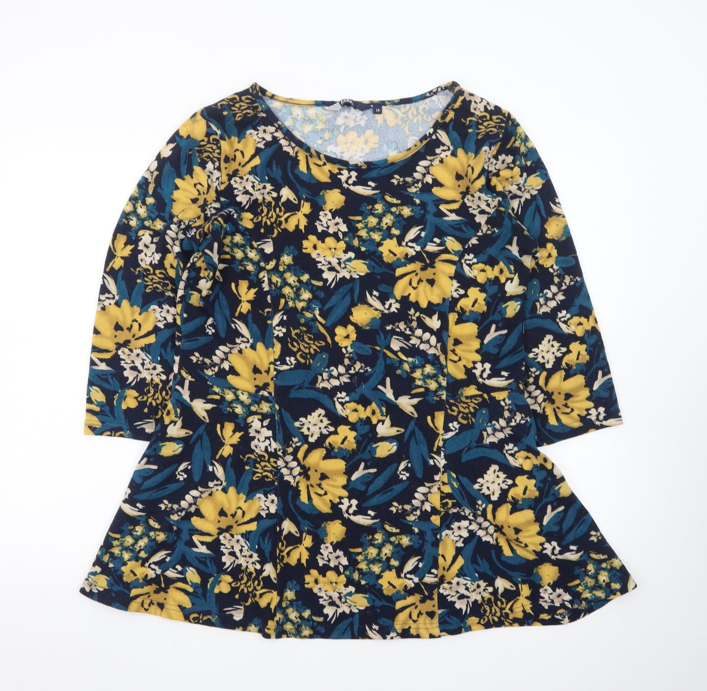 Isle Women's Multicoloured Floral A-Line Dress Size 14