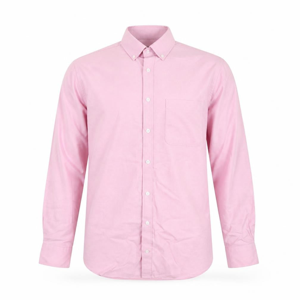 Marks and Spencer Men's Pink Tailored Fit Pure Cotton Oxford Shirt Size S