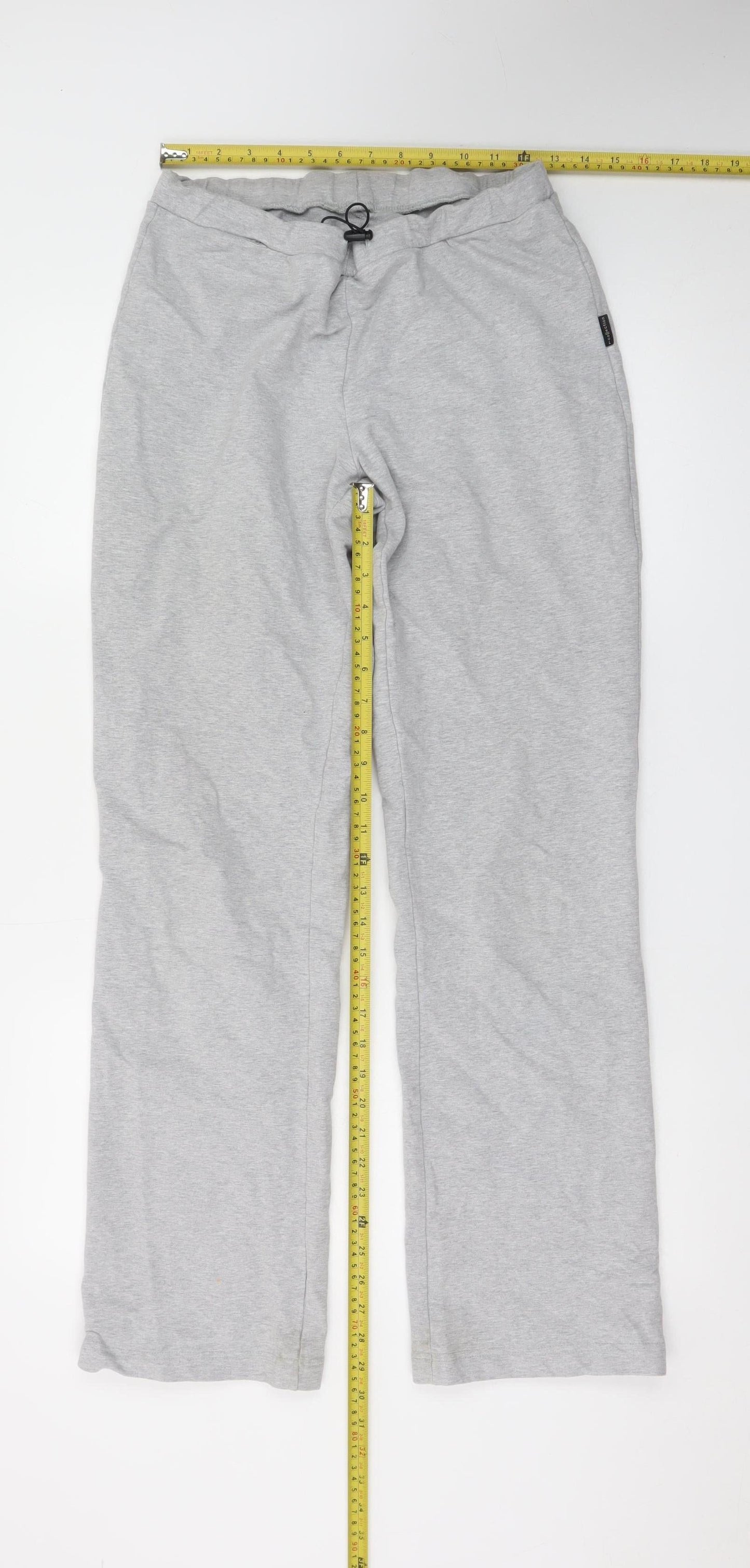 R-Collection Women's Grey Jogger Trousers Size M Cotton Blend