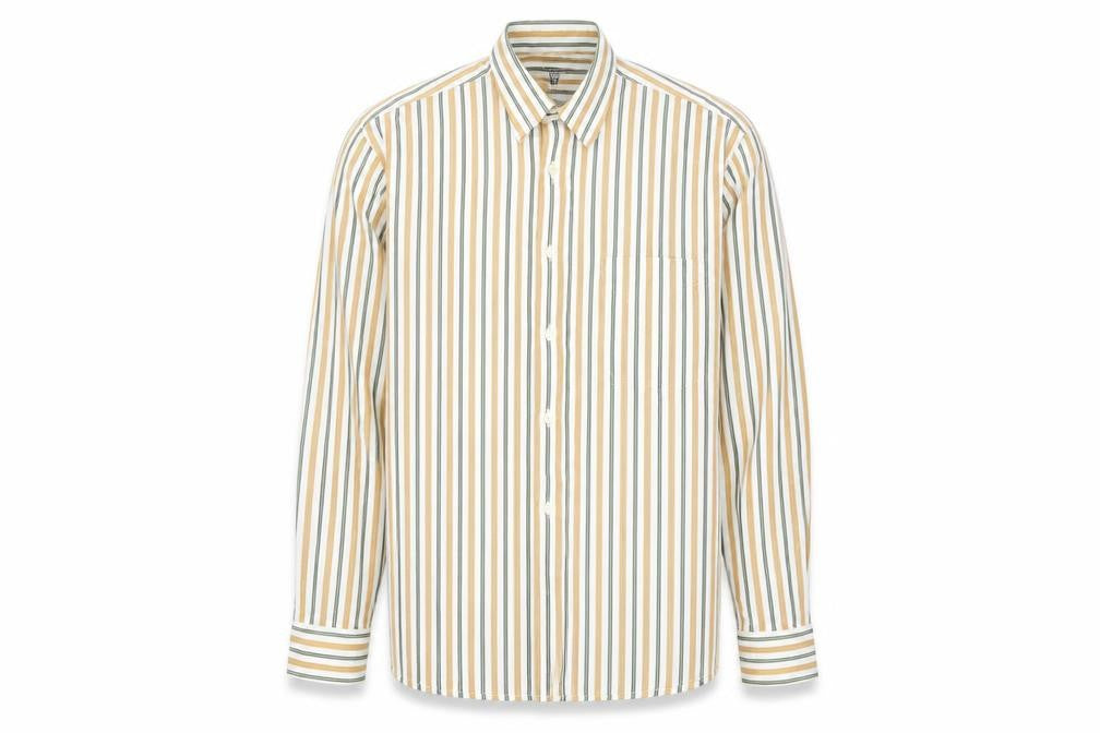 Presidence Men's Multicoloured Striped Cotton Button-Up Shirt M