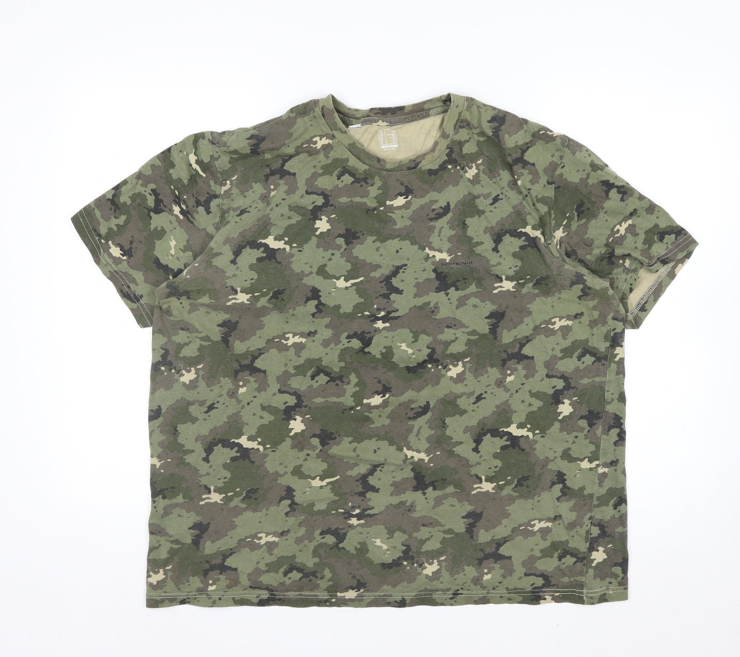Decathlon Men’s Green Camouflage Crew Neck Short Sleeve T-Shirt XL