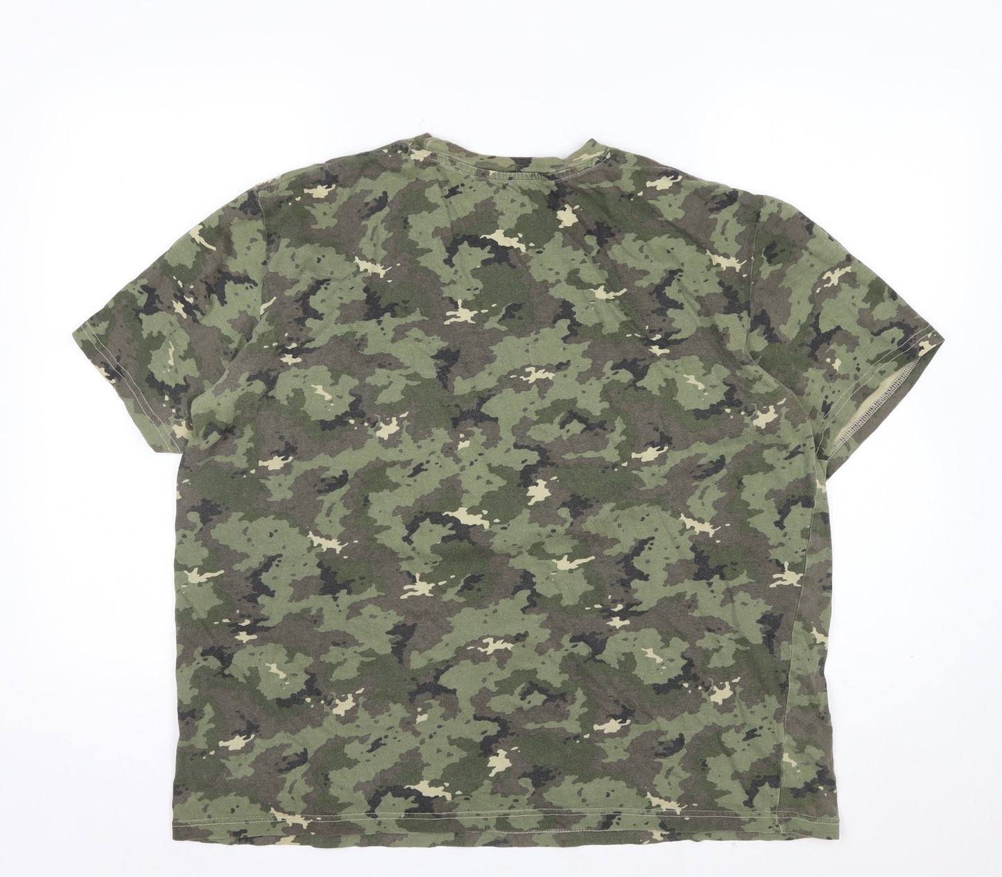 Decathlon Men’s Green Camouflage Crew Neck Short Sleeve T-Shirt XL