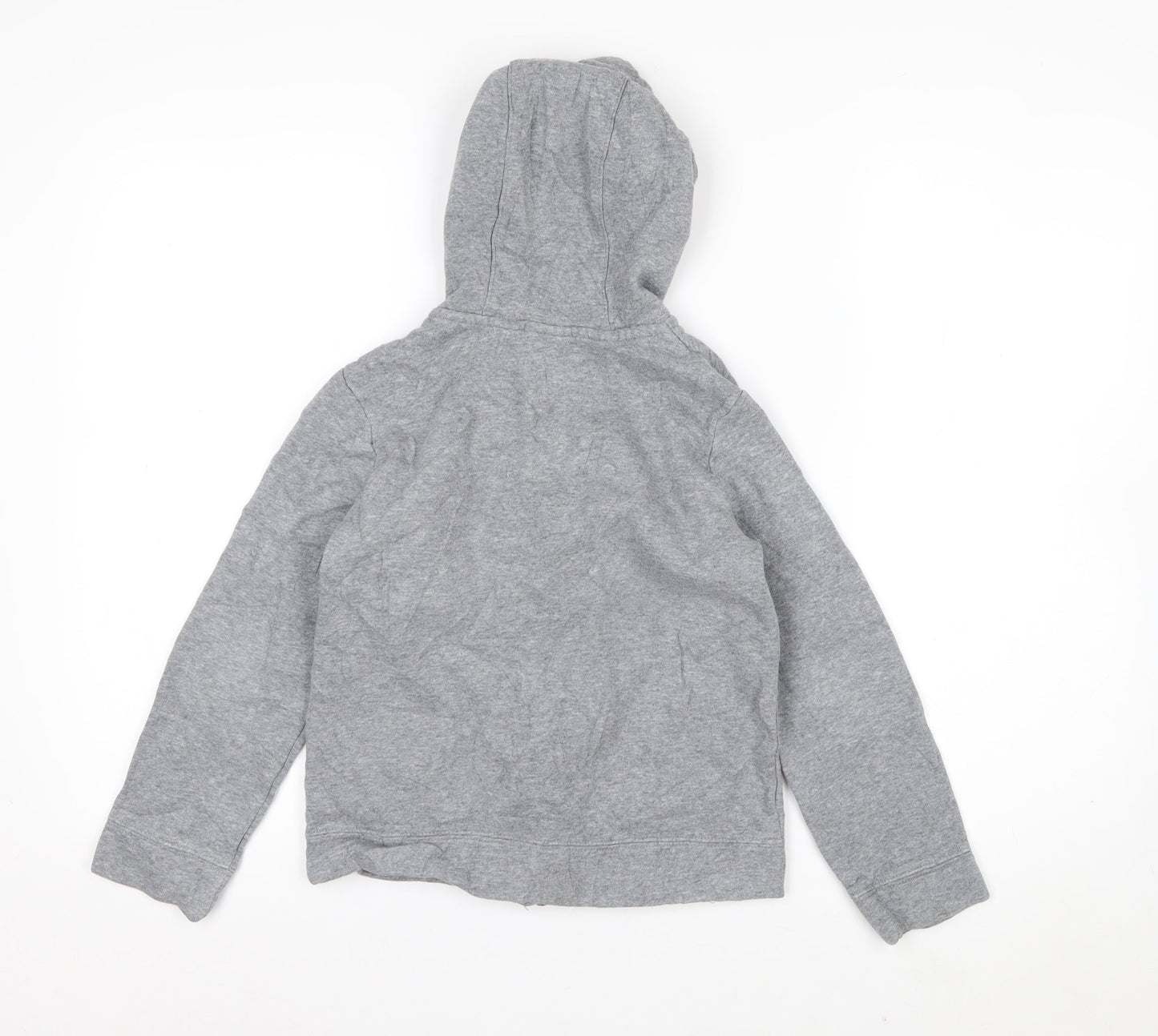 Nike Boys Grey Full Zip Hoodie Small 128-137cm Cotton Blend