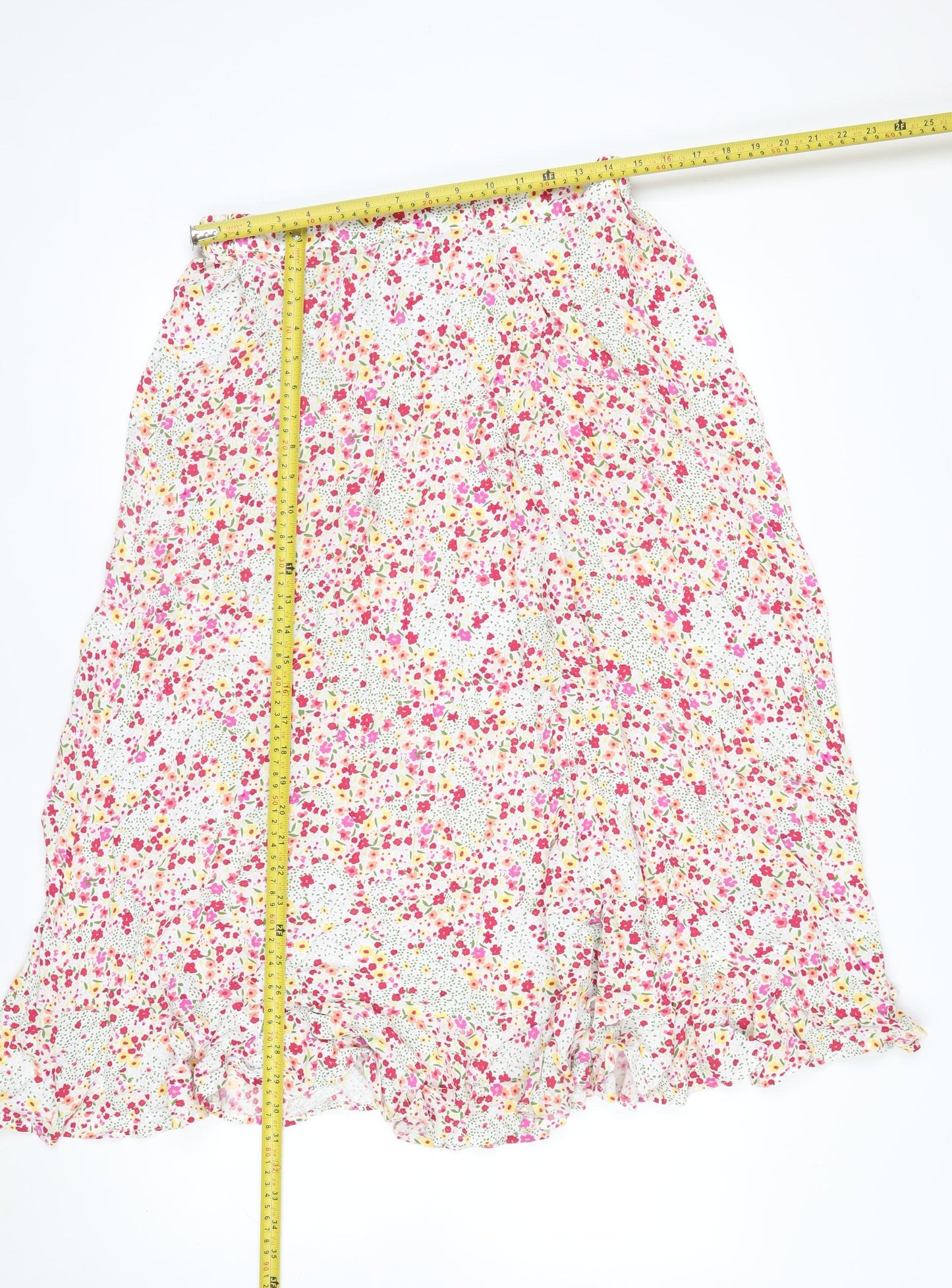 AND/OR Women’s Multicoloured Floral Midi Wrap Skirt Size 16