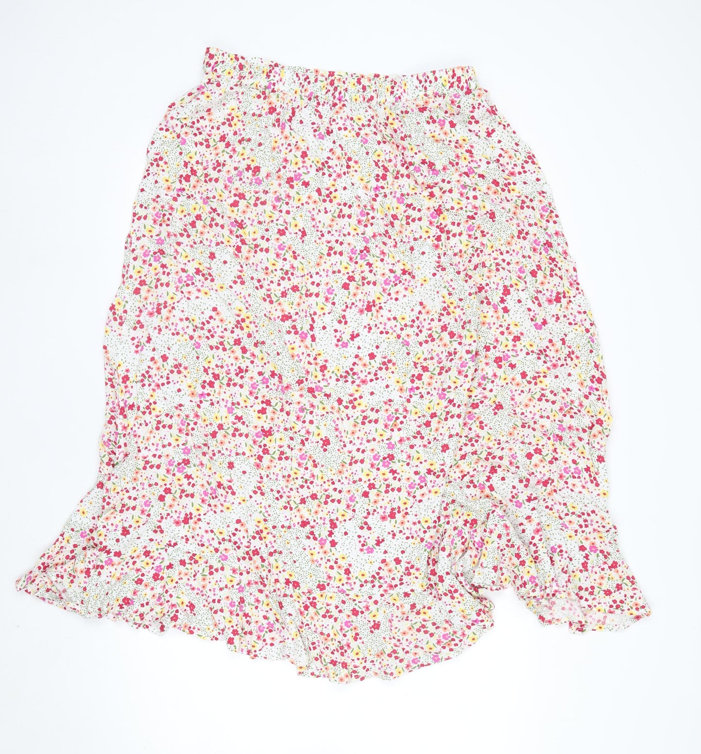 AND/OR Women’s Multicoloured Floral Midi Wrap Skirt Size 16