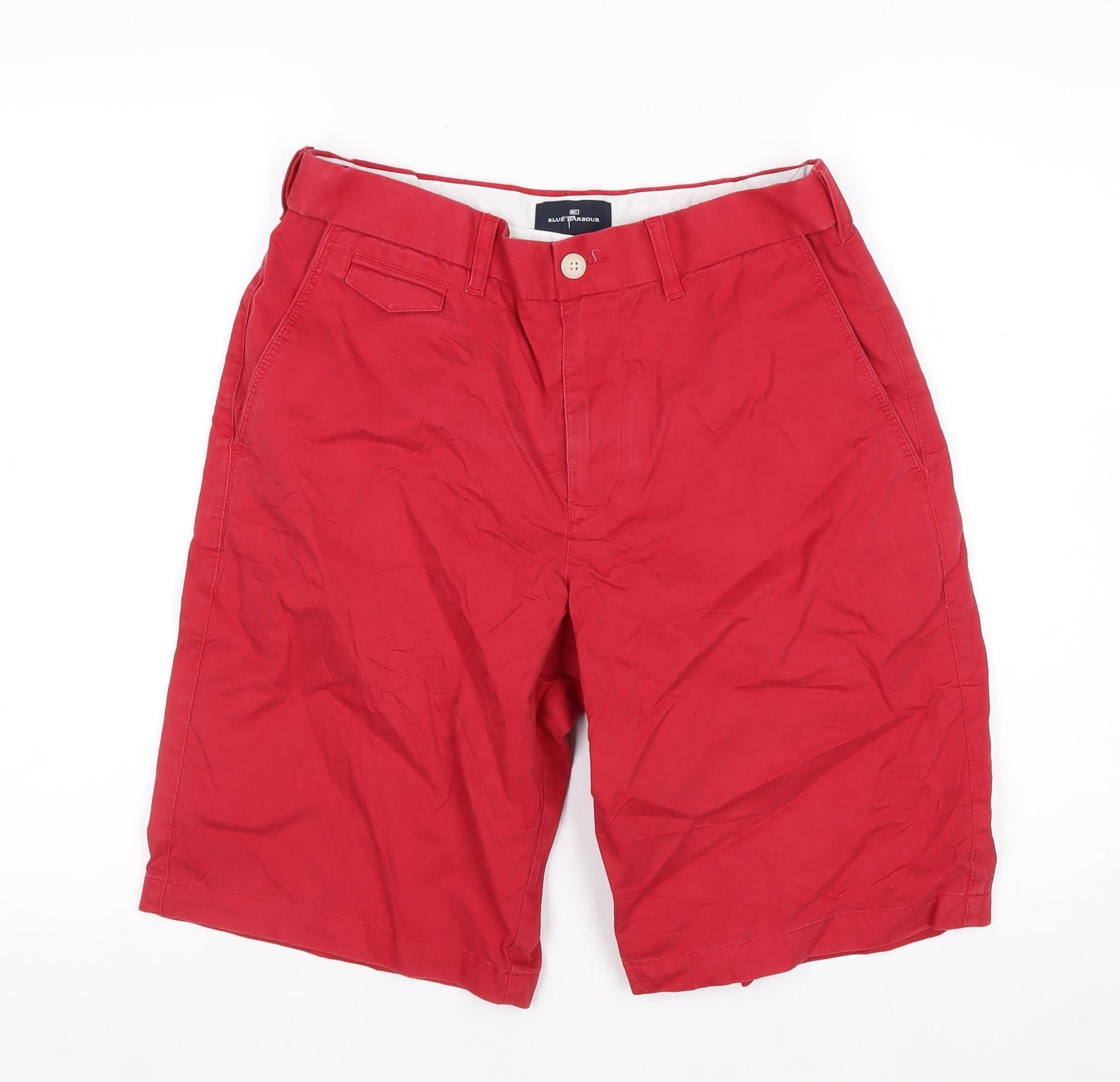 Marks and Spencer Blue Harbour Men's Red Chino Shorts 32in Waist