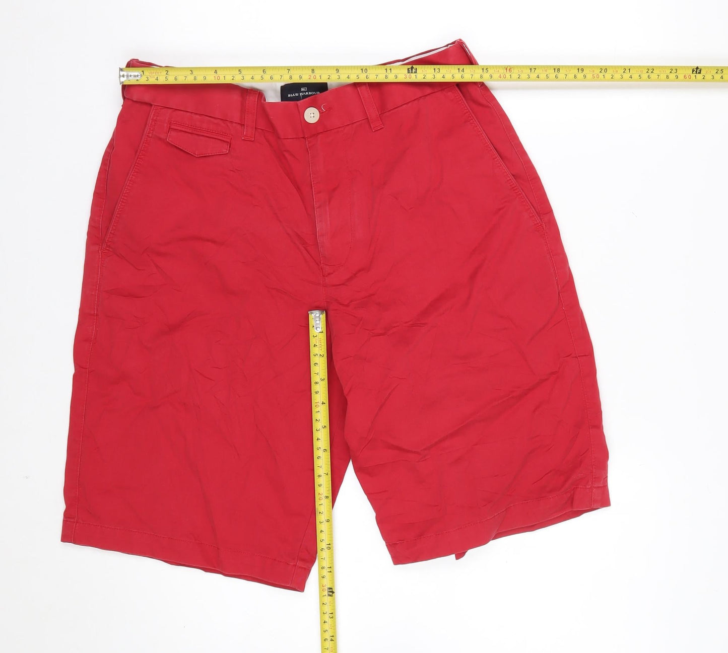 Marks and Spencer Blue Harbour Men's Red Chino Shorts 32in Waist