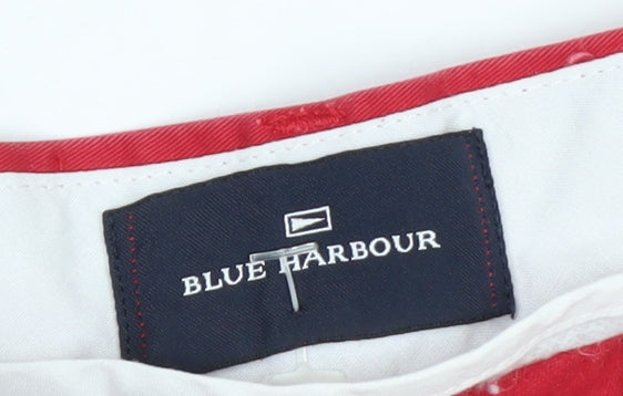 Marks and Spencer Blue Harbour Men's Red Chino Shorts 32in Waist