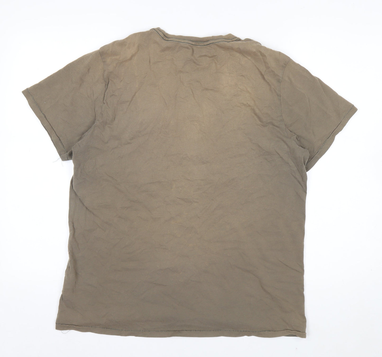 Ralph Lauren Polo Jeans Men's Brown Short Sleeve Cotton T-Shirt Size L