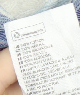 H&M Women’s Multicoloured Check Cotton Maternity Button-Up Shirt Small