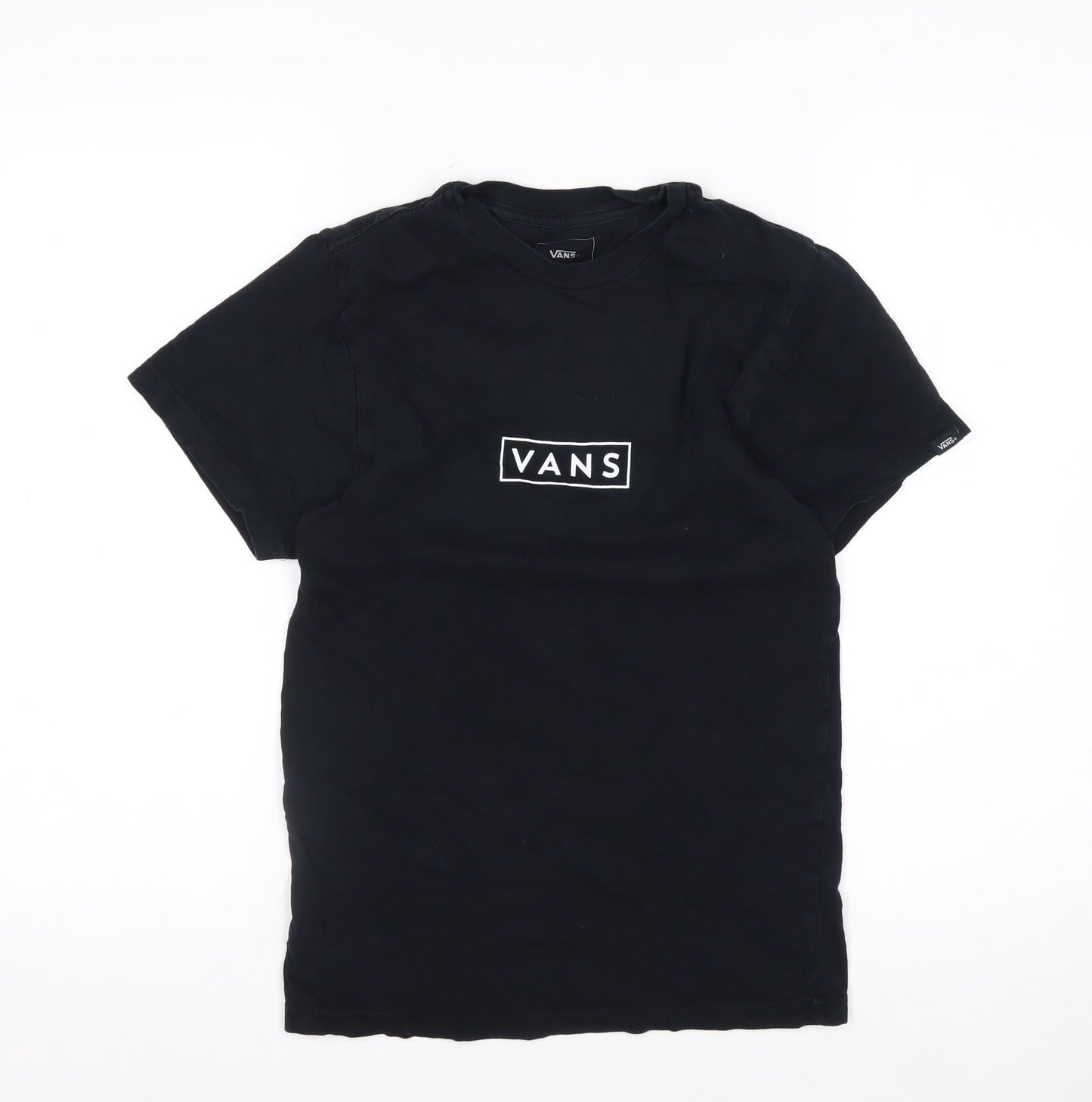 Vans Men's Black XS Custom Fit Cotton Logo T-Shirt