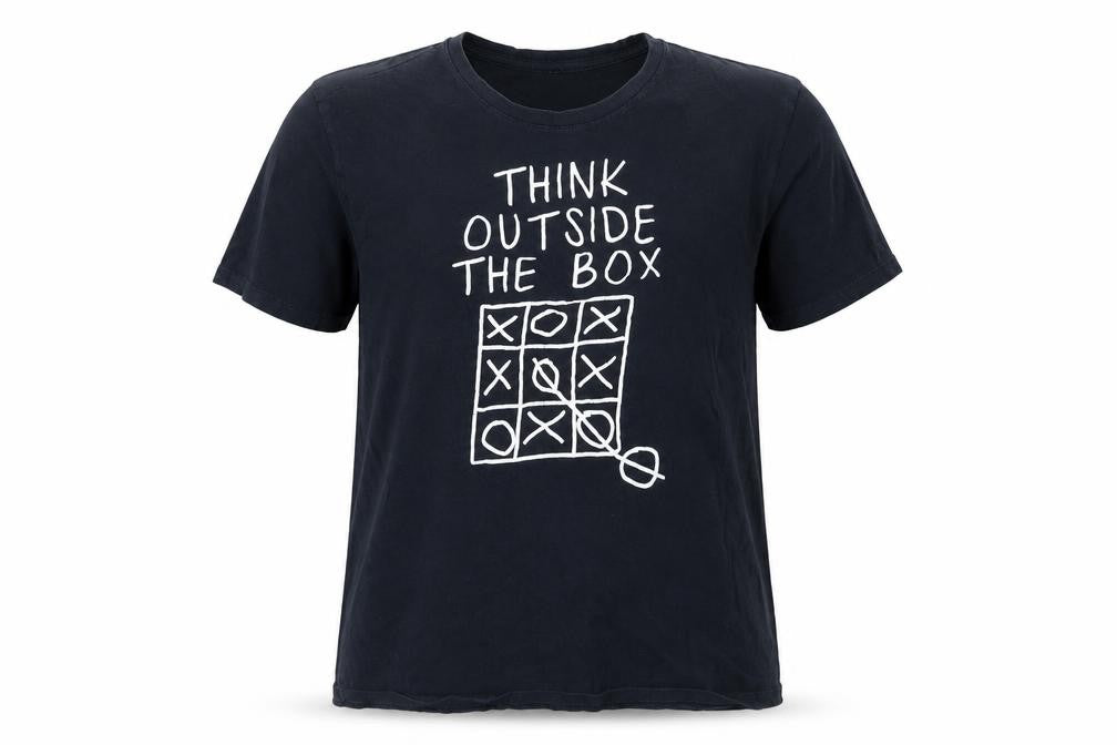 T-Shirts and All Men's Black Think Outside The Box Graphic T-Shirt M