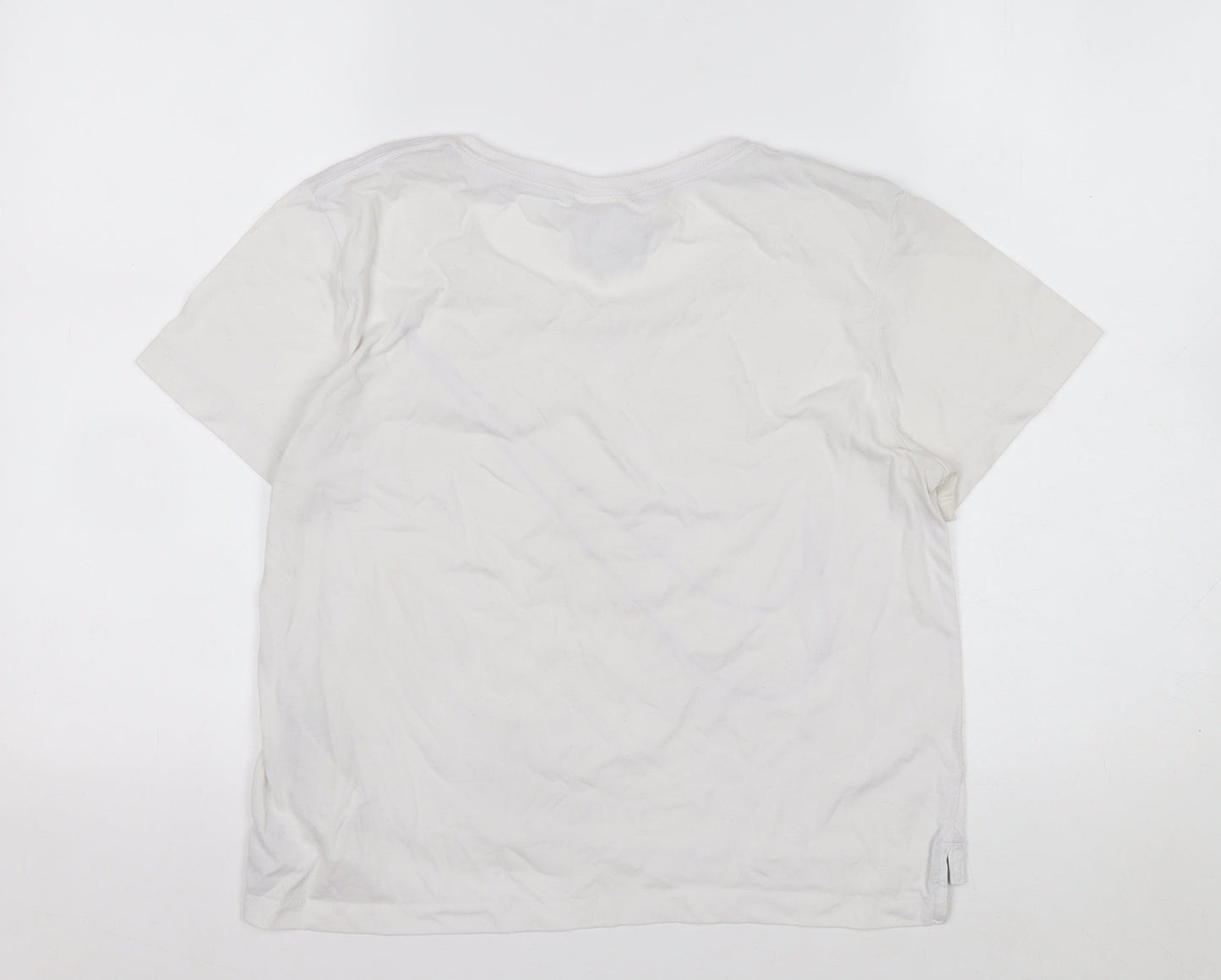 Nike Women’s White XS Sports T-Shirt with Purple Logo